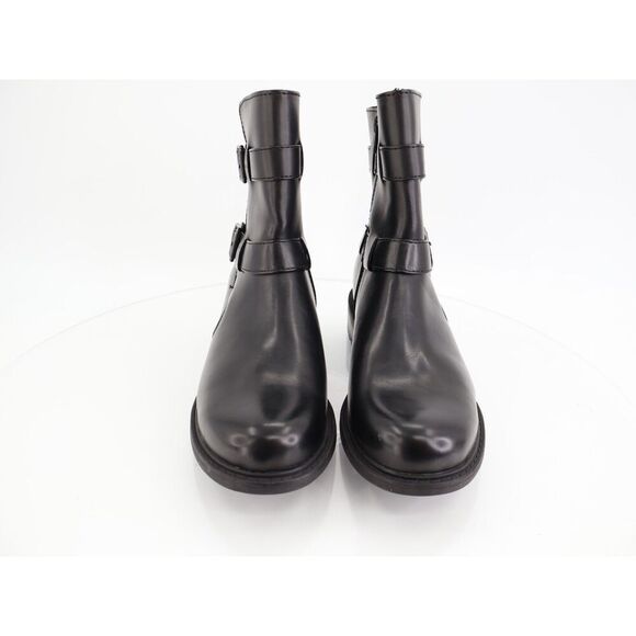 Boc Born Womens Camile Block Heel Booties Moto Size 9.5 Black Faux Leather Boot - Picture 2 of 10